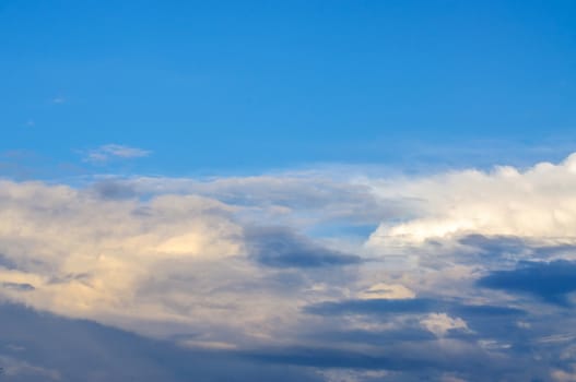 Blue sky background with white clouds 