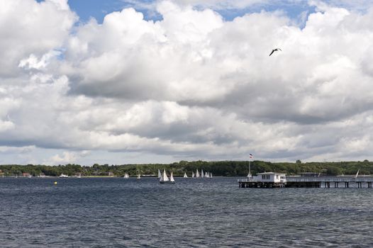 Scene in the Port of Kiel, Germany