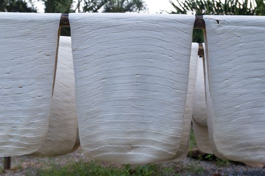 Rubber sheet to dry in southern Thailand