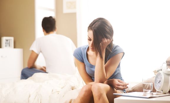 Relationship Difficulties: Young couple having problems