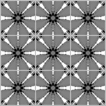 Digital computer graphic - seamless fractal ornament in a grey colors fir design.