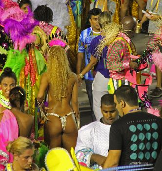 Entertainers dressed in costumes dancing and performing at a carnaval in Rio de Janeiro, Brazil
03 Mar 2014
No model release
Editorial only
