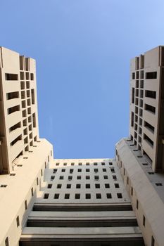 Building office in ant eye view