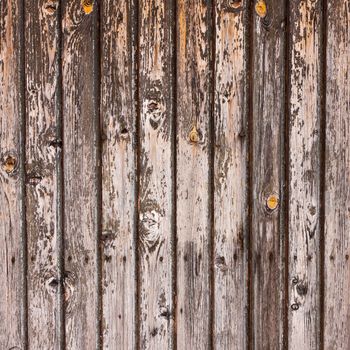 old gray wooden plank wall - background texture