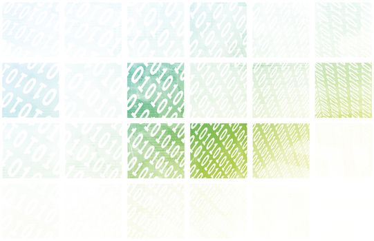 Digital Signal Technology Abstract as Pattern Art