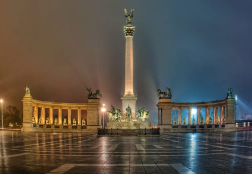 Millennium square in Budapest
