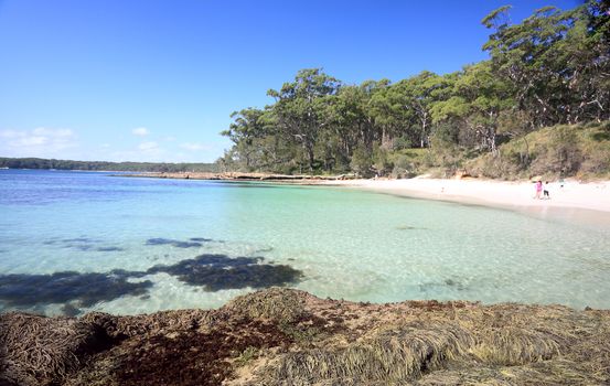Beautiful lsecluded bushland beach, Bristol Point at Jervis B ay Australia