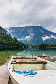 Beautiful lake in high Alps mountains Austria