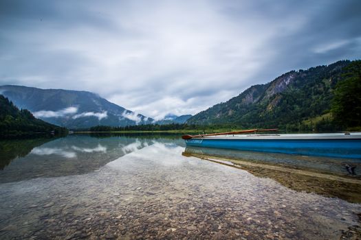 Beautiful lake in high Alps mountains Austria