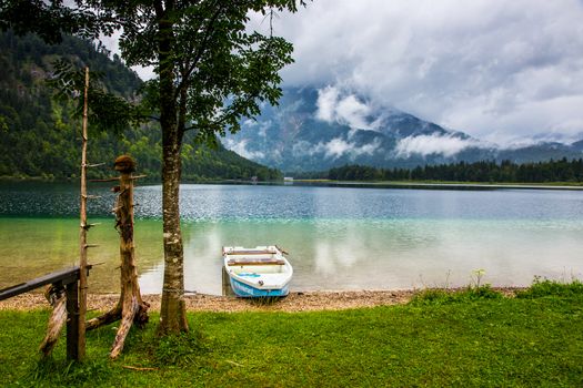 Beautiful lake in high Alps mountains Austria