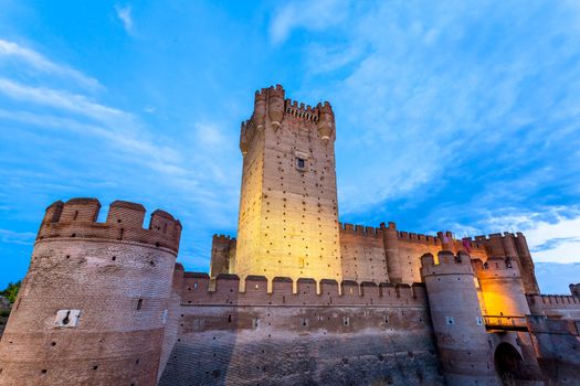 Castle of the Mota - famous old castle in Medina del Campo, Valladolid ,Castilla y Leon, Spain