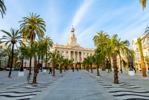 Old city hall of the city of Cadiz, Spain