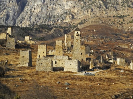 Towers Of Ingushetia. Ancient Architecture And Ruins