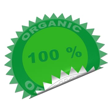High Quality Organic product badge isolated on white.