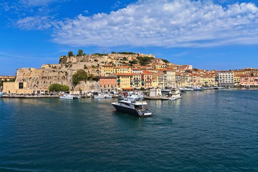 Portoferraio from the sea, Elba island, Tuscany, Italy