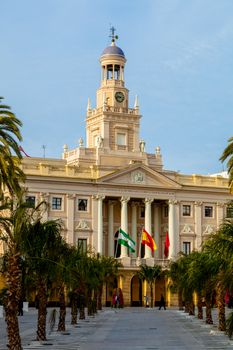 Old city hall of the city of Cadiz, Spain