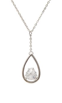 Silver necklace isolated on the white background 