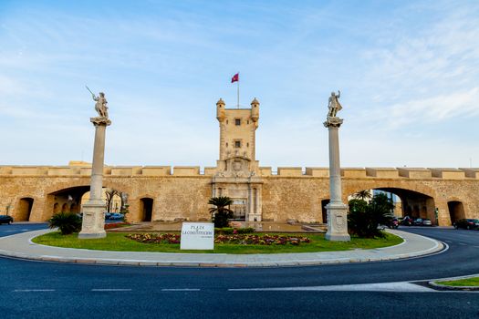 Outer walls that separate the old quarter and the modern zone of the city of Cadiz, Spain