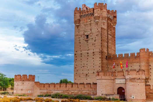 Castle of the Mota - famous old castle in Medina del Campo, Valladolid ,Castilla y Leon, Spain