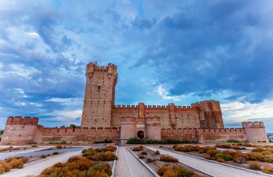 Castle of the Mota - famous old castle in Medina del Campo, Valladolid ,Castilla y Leon, Spain