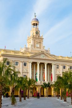 Old city hall of the city of Cadiz, Spain