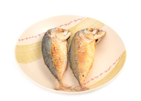 mackerel fried on a dish (thai food)