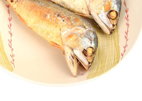 mackerel fried on a dish (thai food)