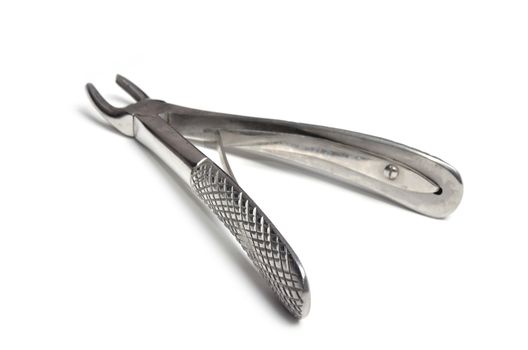 Surgical instruments isolated on white background