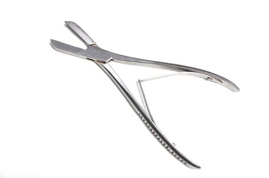 Surgical instruments isolated on white background