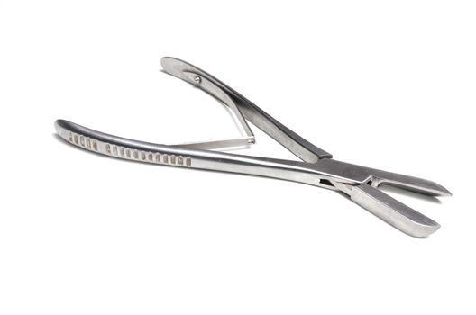 Surgical instruments isolated on white background