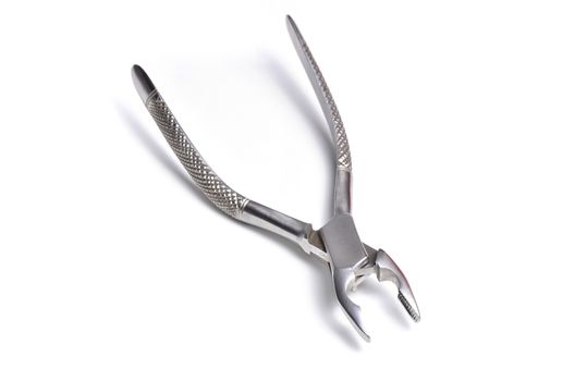 Surgical instruments isolated on white background