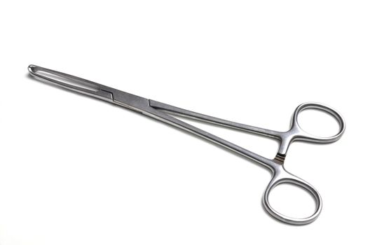 Surgical instruments isolated on white background