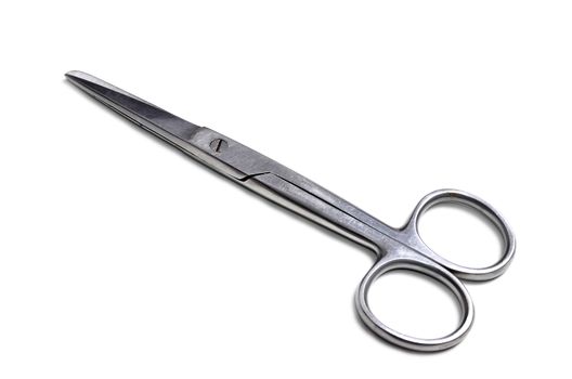 Surgical instruments isolated on white background