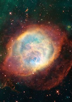 Far being shone nebula and star field against space. "Elements of this image furnished by NASA".