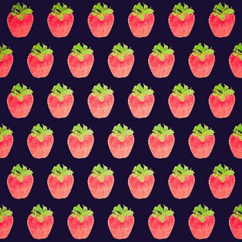 Vintage retro looking Strawberry fruit useful as a seamless background