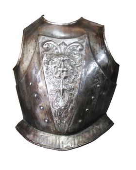 Decorated Toledo armor isolated on white background