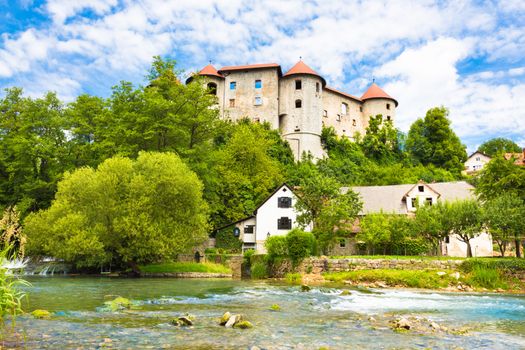 Zuzemberk castle, tourist destination in Slovenia. Zuzemberk is also a town and a municipality in the Dinaric Alps of Slovenia located south east of the Slovenian capital of Ljubljana.