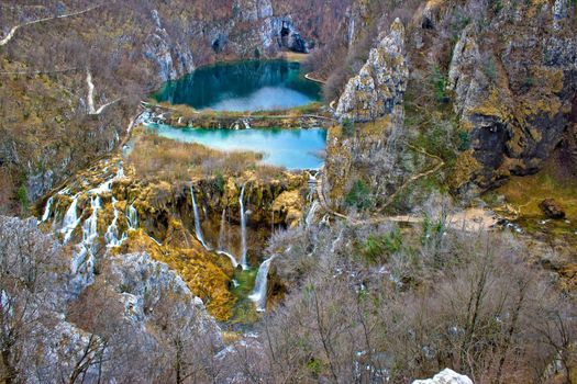 Falling lakes of Plitvice national park in Croatia