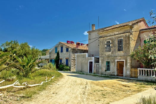 Old streets of Susak island, Croatia