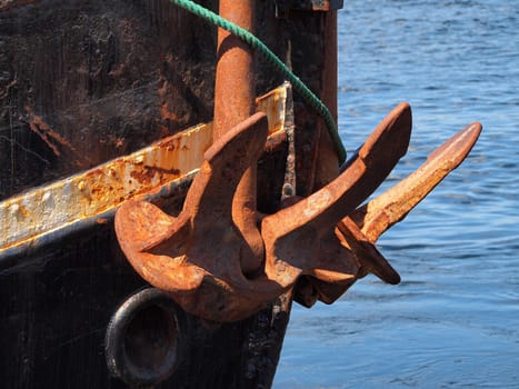 Marine boat ship metal anchor - marine boating transportation background image
