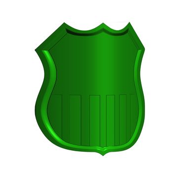 Image of a green shield, as protection concept.