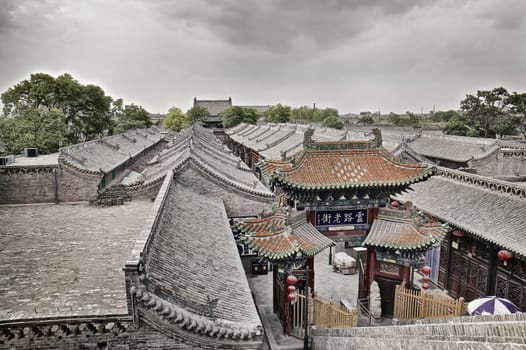 View over the magnidicent old Pingyao in Shanxi
