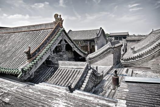View over the magnidicent old Pingyao in Shanxi
