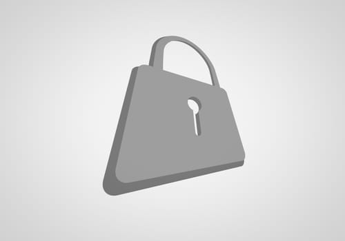 Lock Icon In Perspective View.