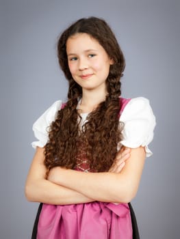 An image of a sweet traditional bavarian girl