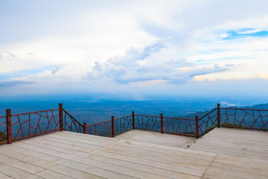 Terrace with beautiful mountain