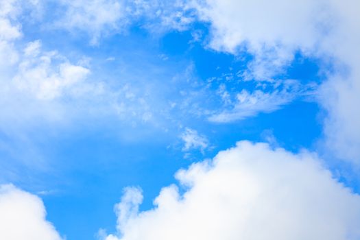 clouds in the blue sky