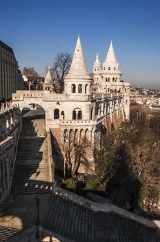 view of the Fisherman Bastion in Buda, Budapest, Hungary