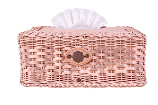 tissue box, plastic wicker