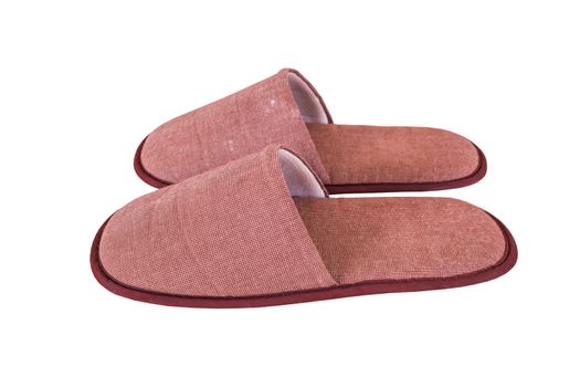 hotel slipper on white background